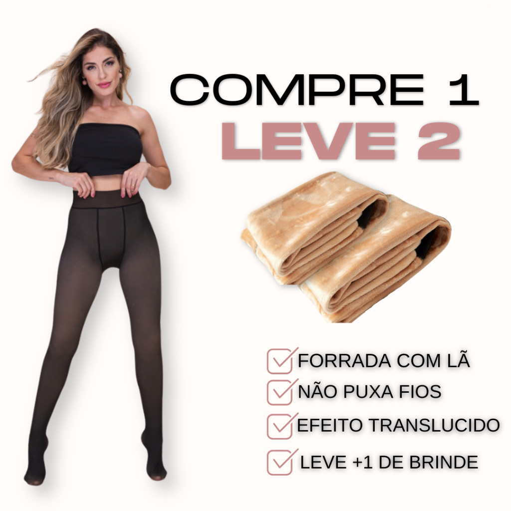 KIT MEIA-CALÇA FORRADA TRANSLÚCIDA